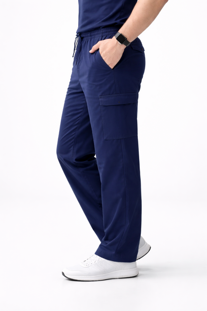 RUIX Core mock neck zip scrub top with Utility cargo pant scrub set fo men