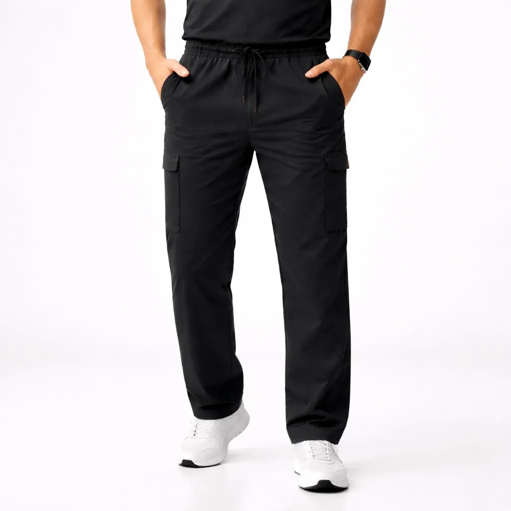RUIX Core V-Neck Top with Utility Cargo Pant Scrub Set for Men