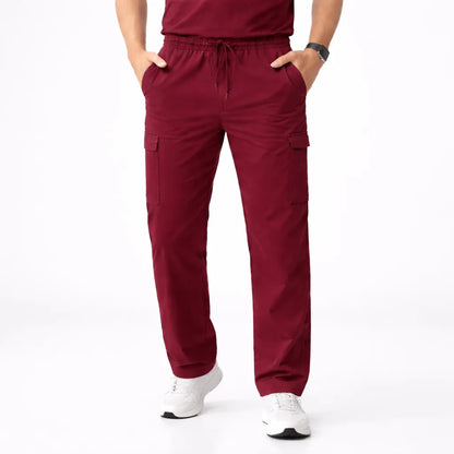 RUIX Core V-Neck Top with Utility Cargo Pant Scrub Set for Men