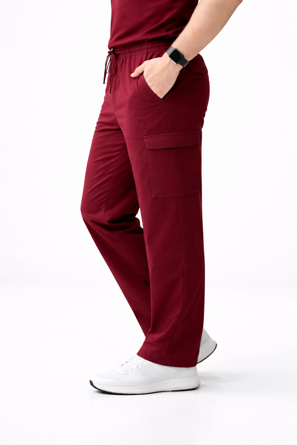 RUIX Core mock neck zip scrub top with Utility cargo pant scrub set fo men