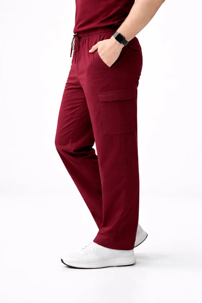RUIX Core V-Neck Top with Utility Cargo Pant Scrub Set for Men