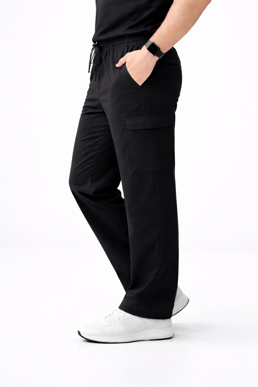 RUIX Core mock neck zip scrub top with Utility cargo pant scrub set fo men