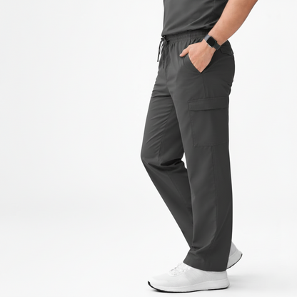 RUIX Core V-Neck Top with Utility Cargo Pant Scrub Set for Men