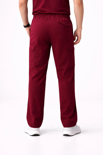 RUIX Core V-Neck Top with Utility Cargo Pant Scrub Set for Men