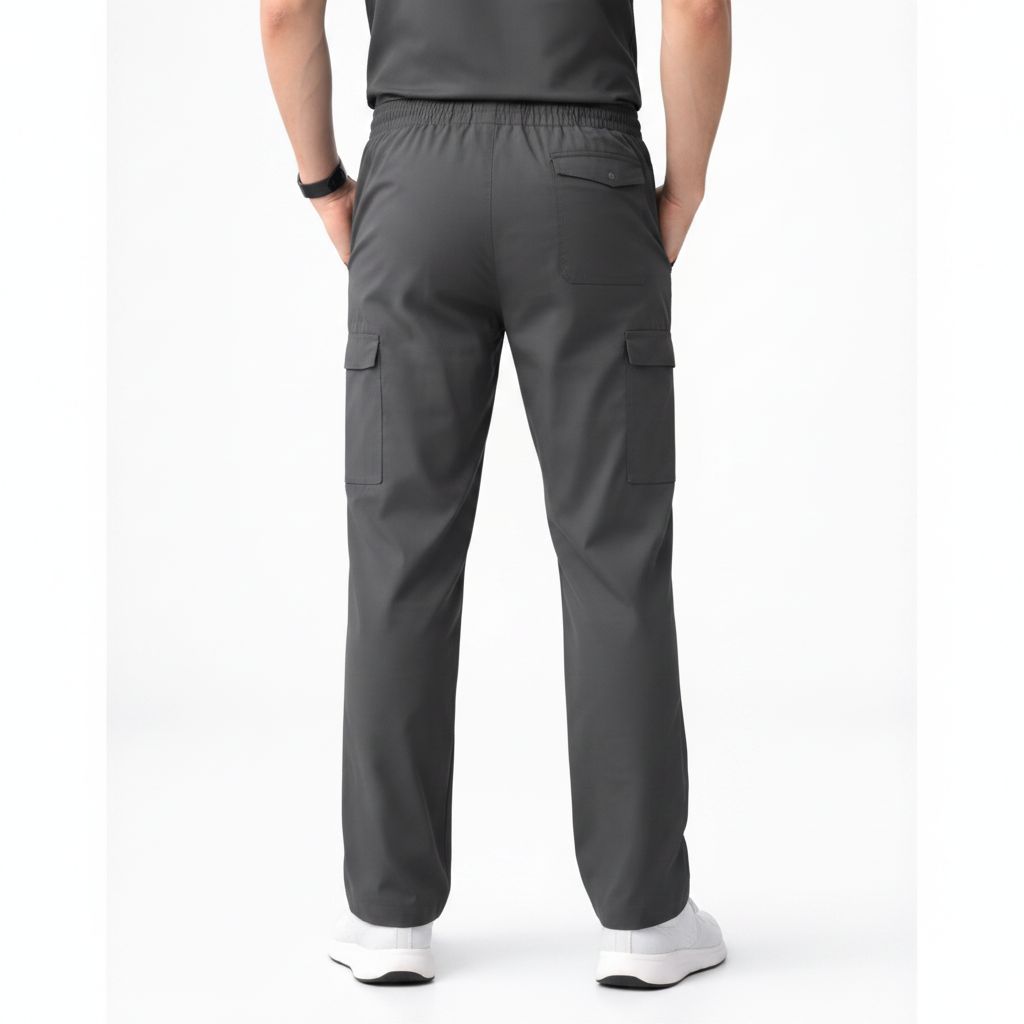 RUIX Core V-Neck Top with Utility Cargo Pant Scrub Set for Men