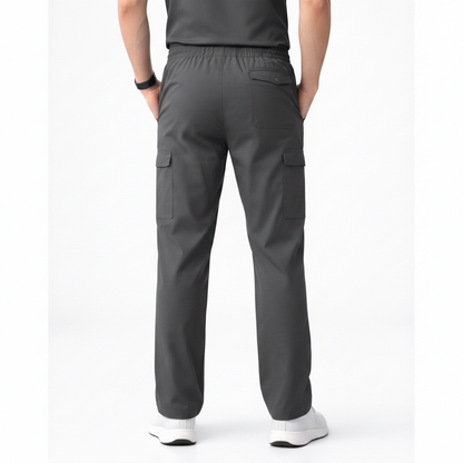 RUIX Core V-Neck Top with Utility Cargo Pant Scrub Set for Men