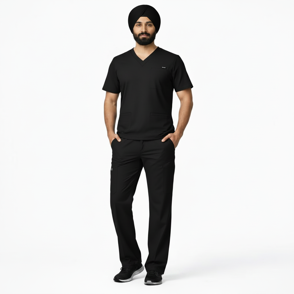 RUIX TURBFit- Airmesh Scrub top with Core Regular pant Scrub Set for Men