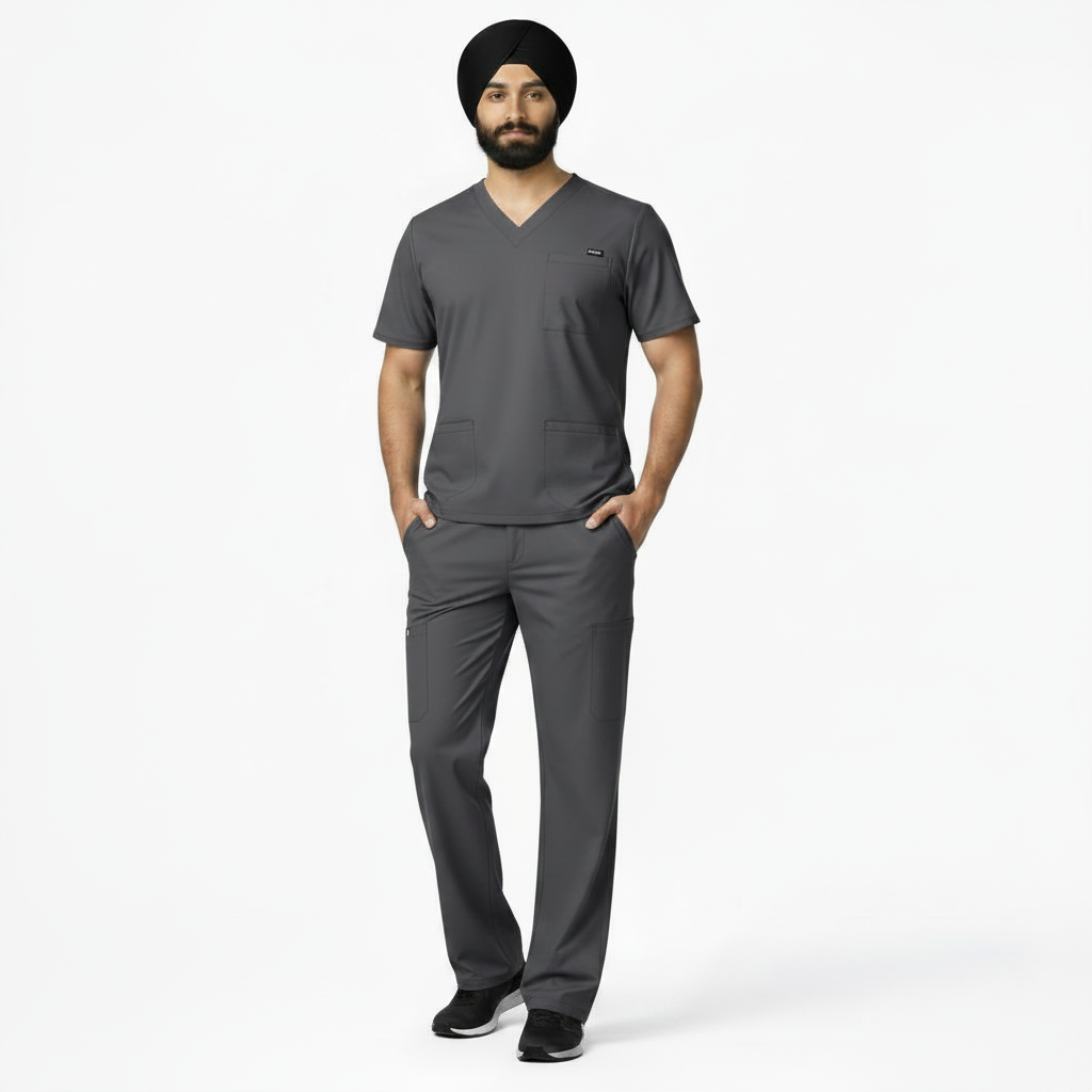 RUIX TURBFit- Airmesh Scrub top with Core Regular pant Scrub Set for Men