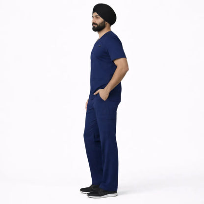 RUIX TURBFit v-neck Scrub top with Utility Cargo Pant set for Men