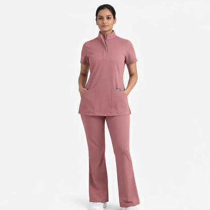 RUIX Sculpt Mock neck Zip with Flow Flare Pant for Women