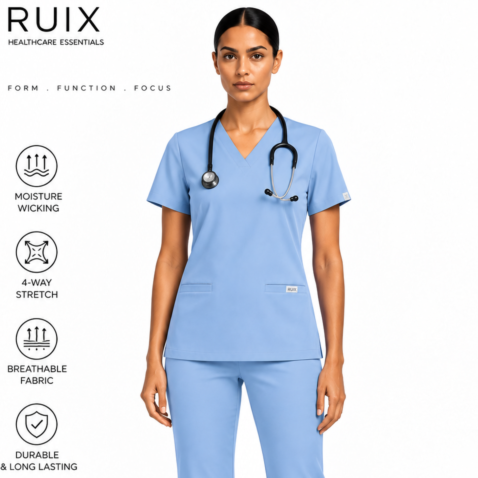 RUIX V-neck with Flare™ pant scrub set for women