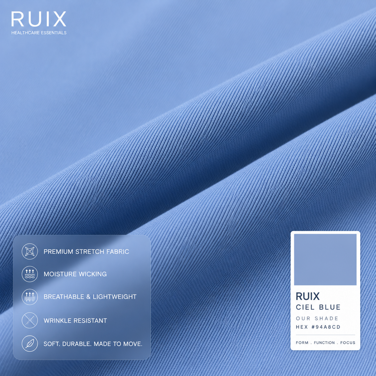 RUIX NOVA V-Neck Scrub Top For Women