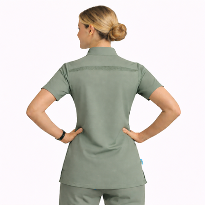 RUIX Sculpt  Calix Collar Scrub Top for Women