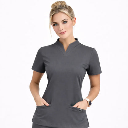 RUIX Sculpt  Calix Collar Scrub Top for Women