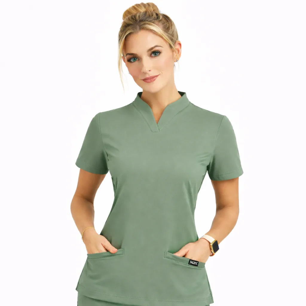 RUIX Sculpt  Calix Collar Scrub Top for Women
