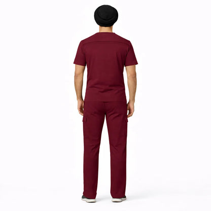 RUIX TURBFit v-neck Airmesh Scrub top with Utility Cargo Scrub Set for Men