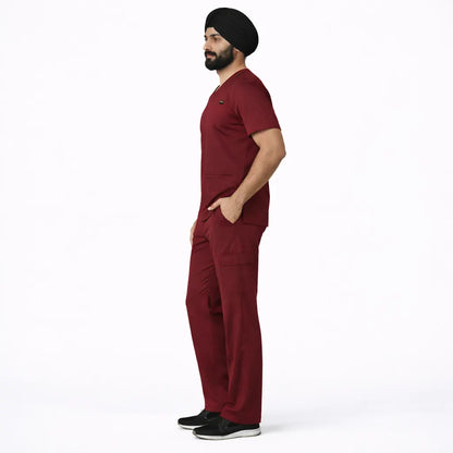 RUIX TURBFit v-neck Scrub top with Utility Cargo Pant set for Men