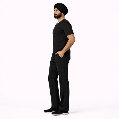 RUIX Turbfit V- neck Airmesh scrub top with Core Regular pant set for men