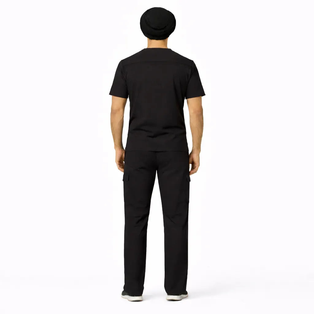 RUIX TURBFit v-neck Airmesh Scrub top with Utility Cargo Scrub Set for Men
