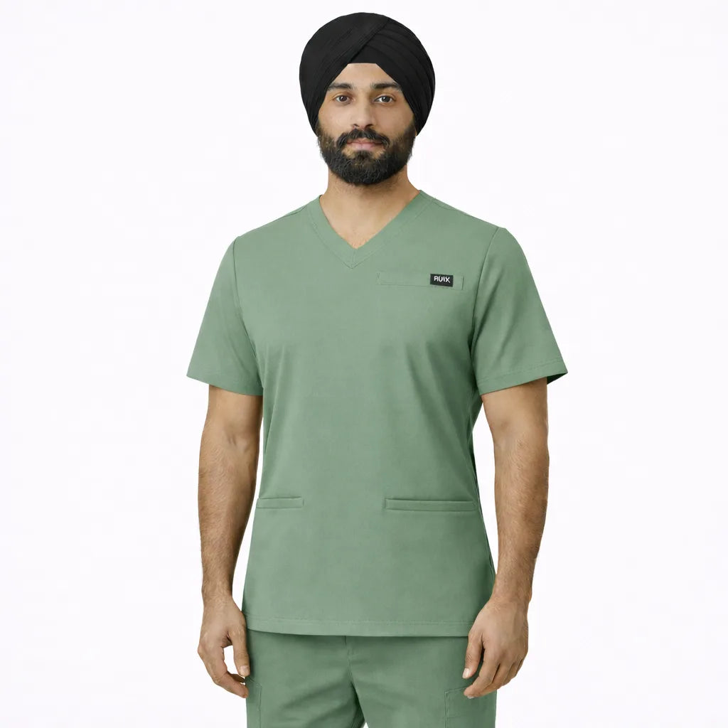 RUIX TURBFit v-neck Scrub top with Utility Cargo Pant set for Men
