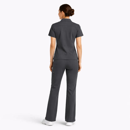 RUIX Sculpt V-Neck with Core Regular Pant Scrub Set for Women, 2 Pocket