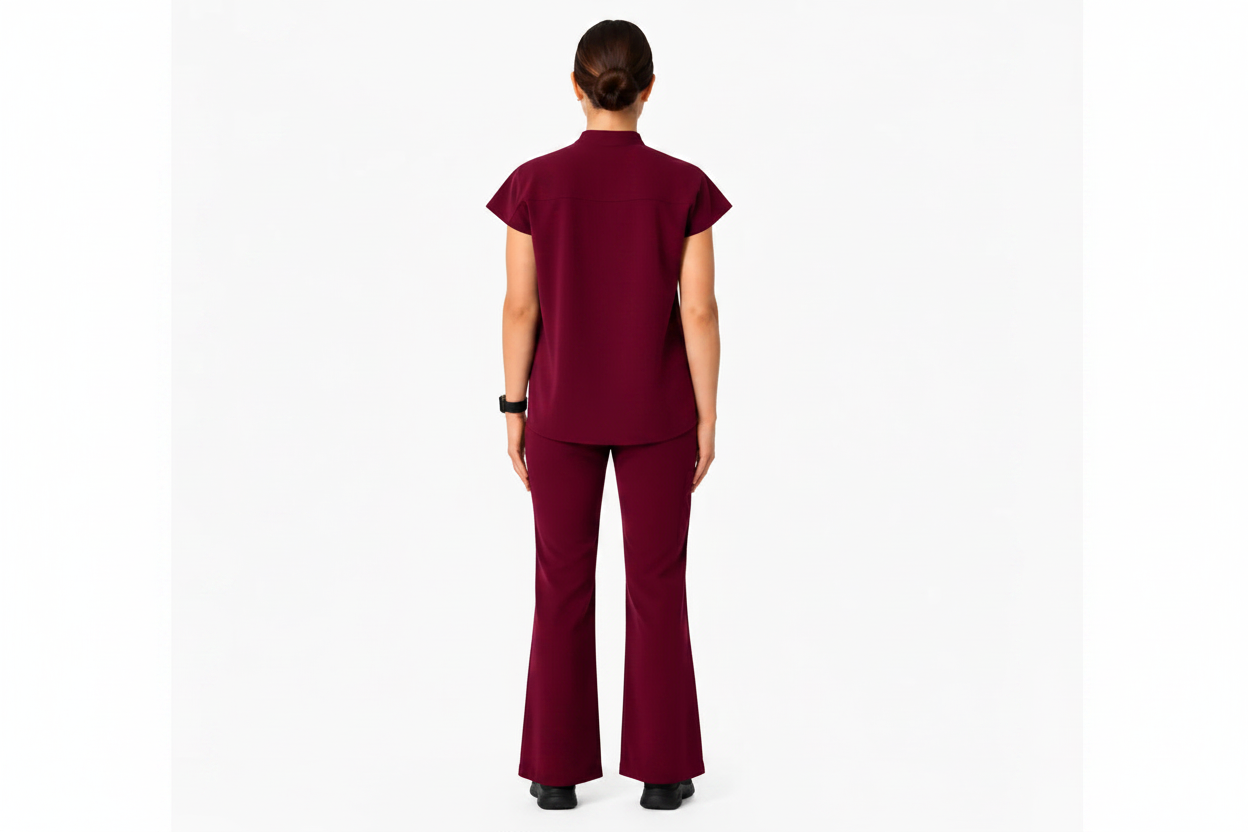 RUIX Signature cap sleeve with Flare™ pant scrub set for women