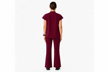 RUIX Signature cap sleeve with Flare™ pant scrub set for women