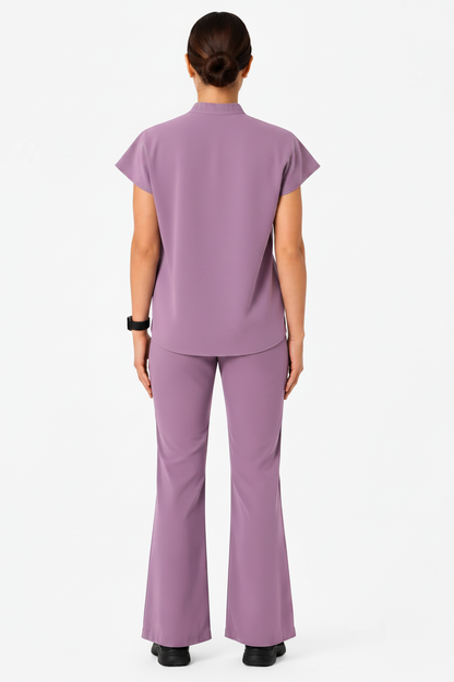 RUIX Signature cap sleeve with Flare™ pant scrub set for women