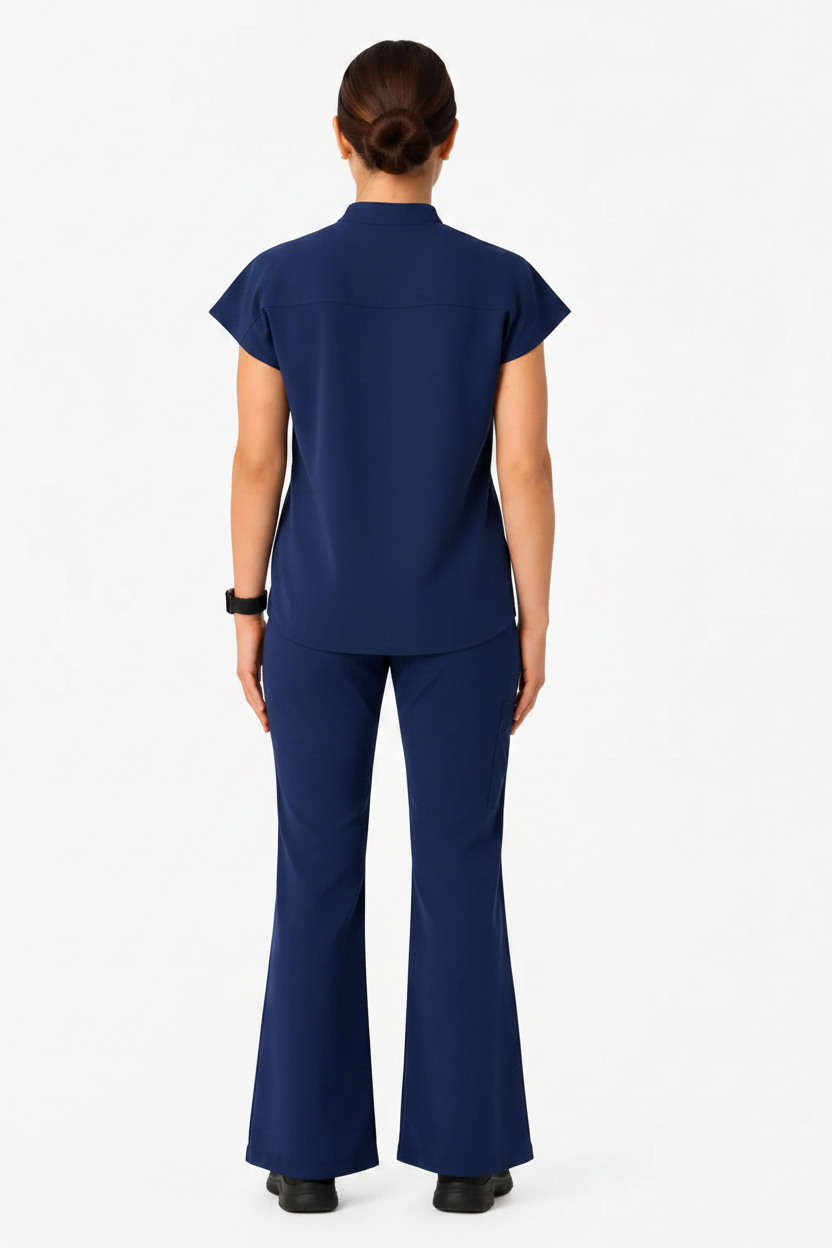 RUIX Signature cap sleeve with Flare™ pant scrub set for women