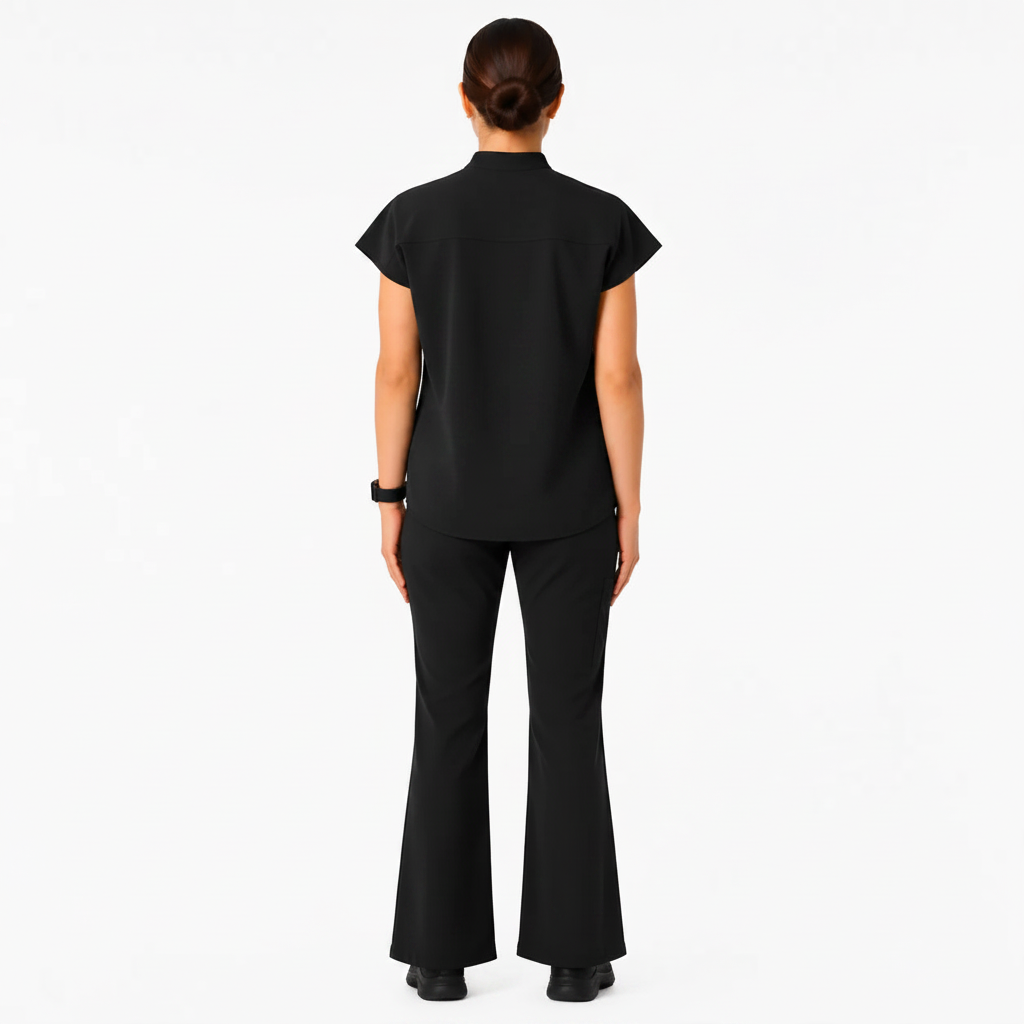 RUIX Signature cap sleeve with Flare™ pant scrub set for women