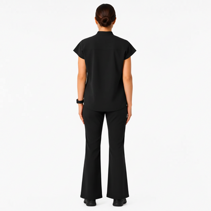 RUIX Signature cap sleeve with Flare™ pant scrub set for women