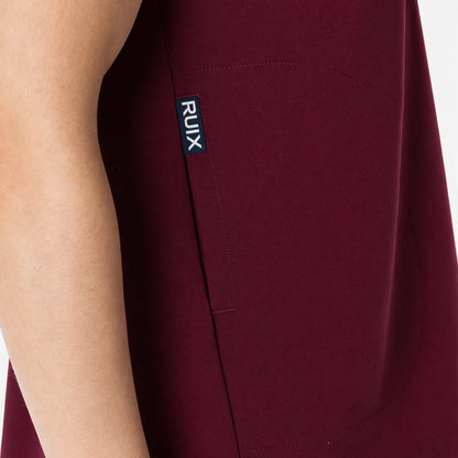 RUIX Sculpt Mandarin collar with cap sleeve with flow flare pant scrub set for women
