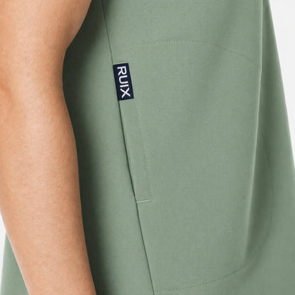 RUIX Sculpt Mandarin collar with cap sleeve with flow flare pant scrub set for women