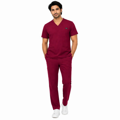 RUIX Core V-Neck Top with Utility Cargo Pant Scrub Set for Men