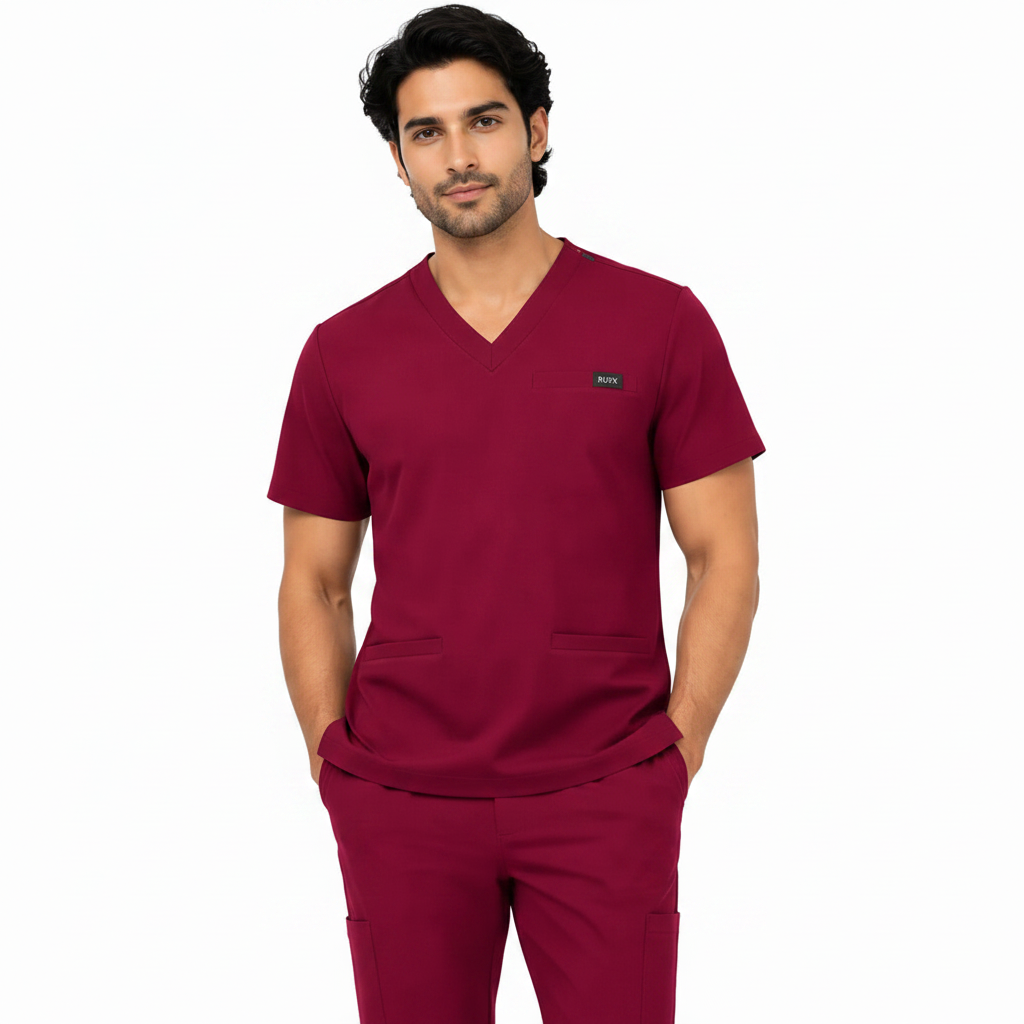 RUIX Core V-Neck Top with CORE Regular pant Scrub Set For Men