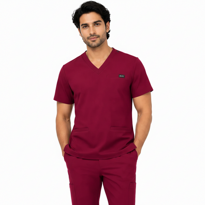 RUIX Core V-Neck Top with CORE Regular pant Scrub Set For Men