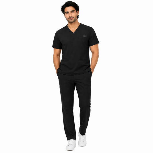 RUIX Core V-Neck Top with Utility Cargo Pant Scrub Set for Men
