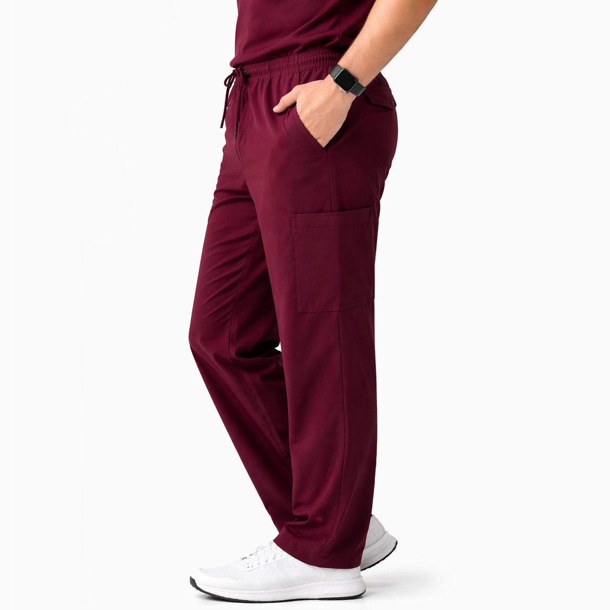 RUIX Motion Mock Neck Zip Scrub top With  Core Regular pant Scrub Set for Men