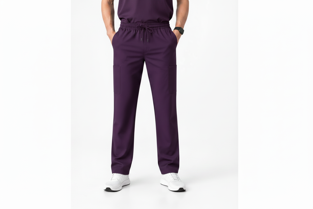 RUIX  V-Neck Top with Regular pant Scrub Set For Men