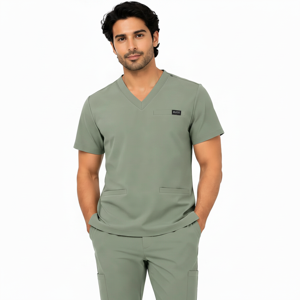 RUIX CORE V-Neck Scrubs Top for Men