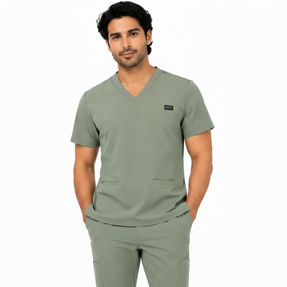RUIX CORE V-Neck Scrubs Top for Men