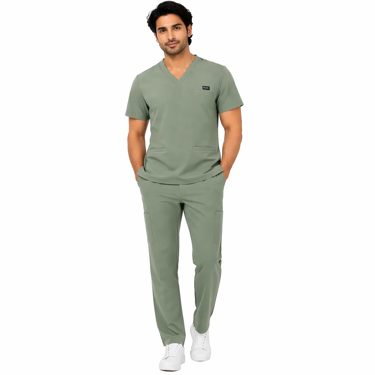 RUIX Core V-Neck Top with CORE Regular pant Scrub Set For Men