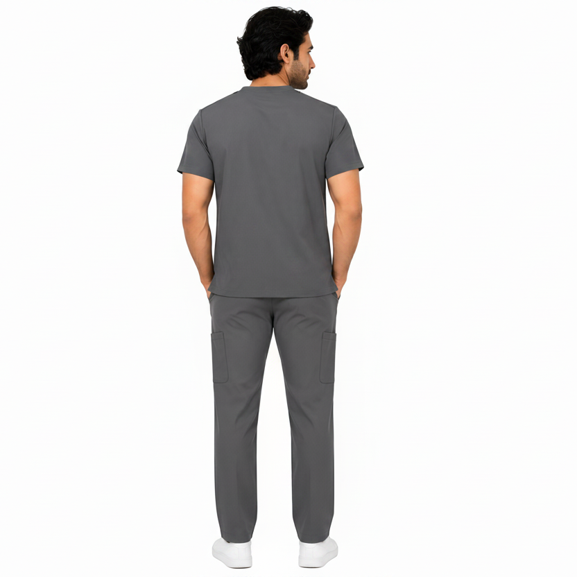 RUIX Core V-Neck Top with CORE Regular pant Scrub Set For Men