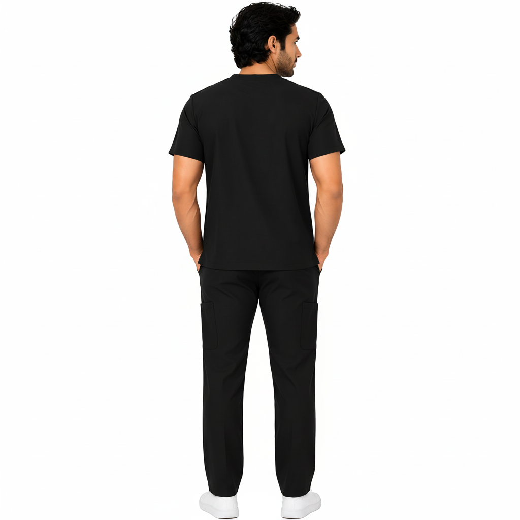 RUIX  V-Neck Top with Regular pant Scrub Set For Men