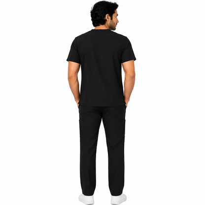 RUIX  V-Neck Top with Regular pant Scrub Set For Men