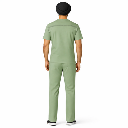 RUIX TURBFit v-neck Airmesh Scrub top with Utility Cargo Scrub Set for Men