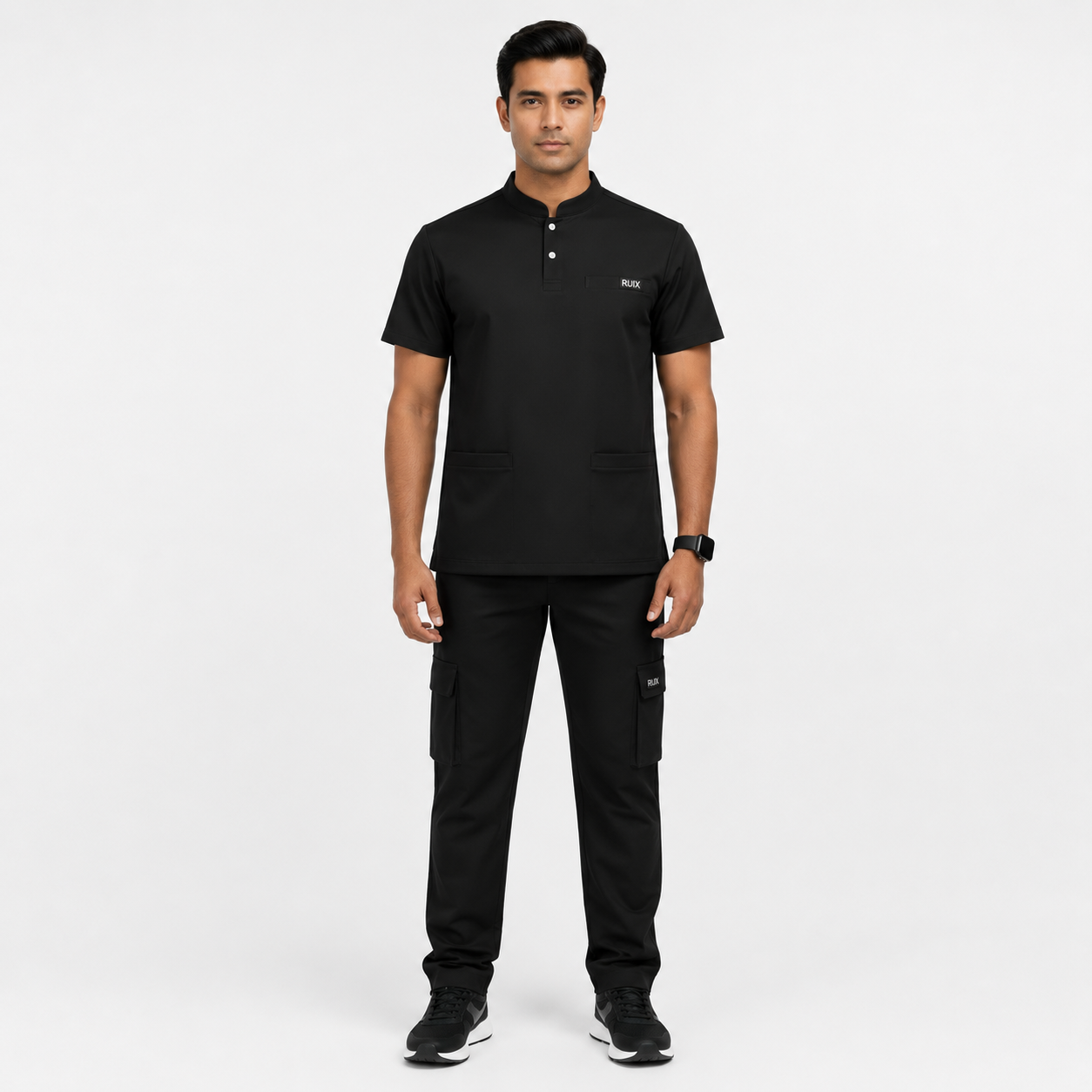 RUIX Form Mandarin top with Utility Cargo Pant Set for Men