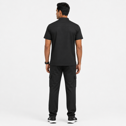 RUIX Form Mandarin top with Utility Cargo Pant Set for Men