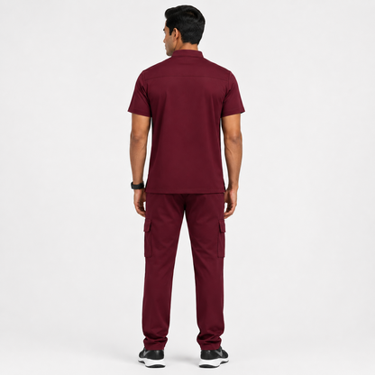RUIX Form Mandarin top with Utility Cargo Pant Set for Men