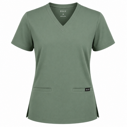 RUIX  V-Neck Top with Regular pant Scrub Set For Men